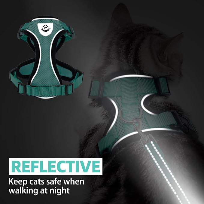 PUPTECK Cat Harness and Leash Set Escape Proof Reflective Cat Walking Harness - Image 6