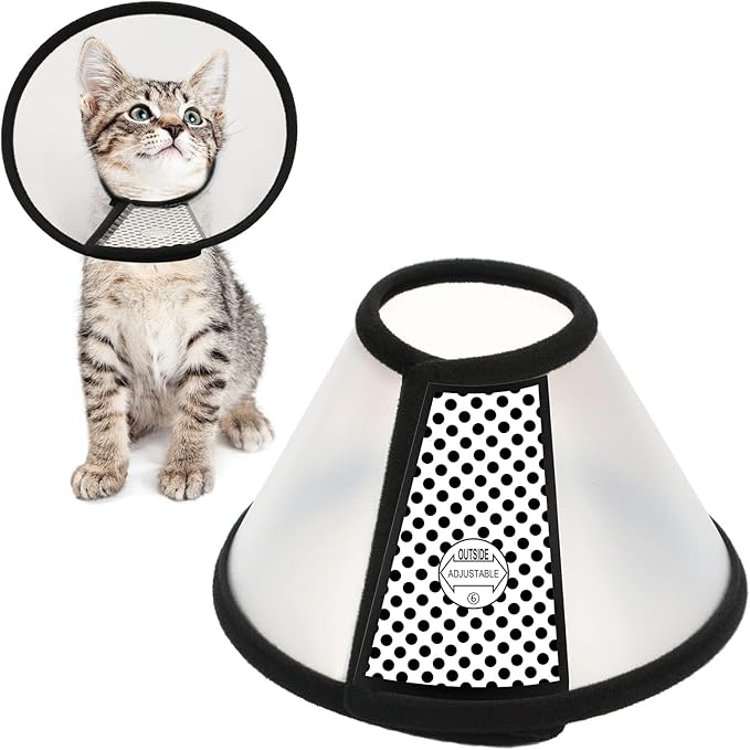 Depets Adjustable Recovery Pet Cone E-Collar by Depets