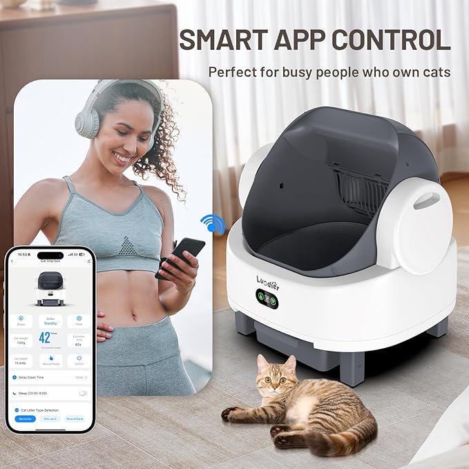 Automatic Cat Litter Box, Electric Large Open-Top Self Cleaning Litter Box - Image 5