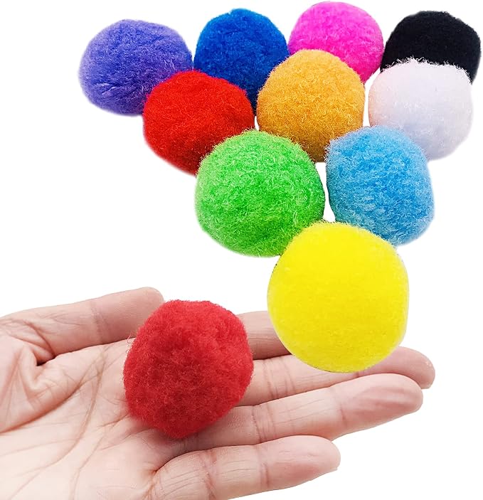 PET SHOW 50pcs 1.5"/3.8cm Cat Toy Balls Soft Kitten Pompon Toys Indoor Cats - Image 5