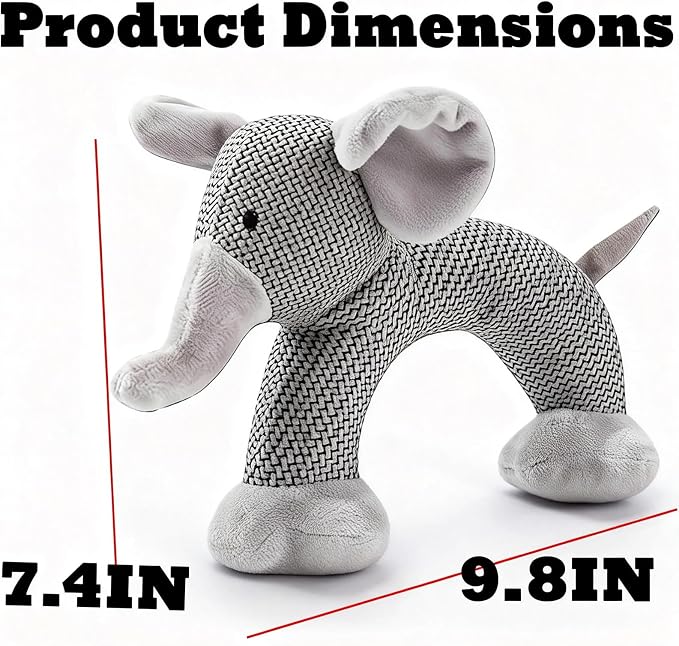 Linen Safari Companions, Squeaky Dog Chew Animals, - Image 7