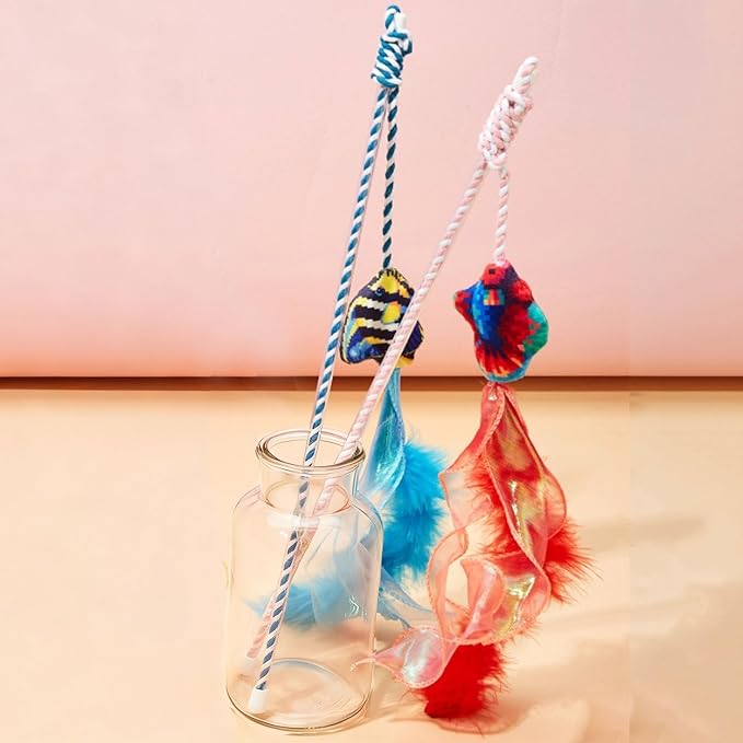 IUHKBH Cat Wand Toy, Saft Kitty Toy - Image 5