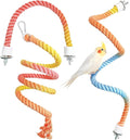 BNOSDM 3 Pcs Rope Perches for Bird Cages Gradient Sunset Color Bendable by BNOSDM