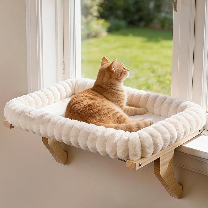 Cloud-Cuddle Cat Perch for Window Sill by Zoratoo