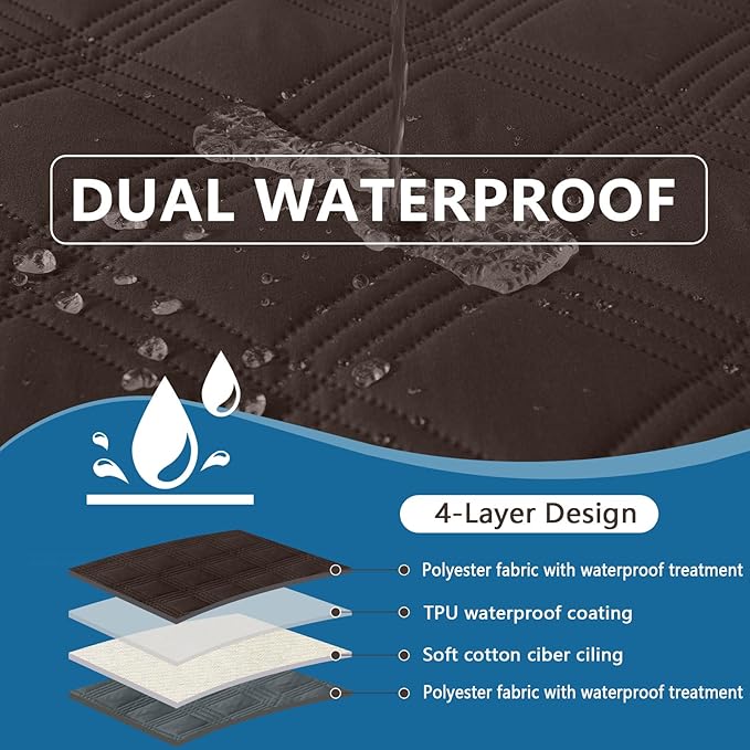 hyha Waterproof Dog Blanket, Reversible Pet Bed Blanket, Soft Sofa Couch Cover - Image 2