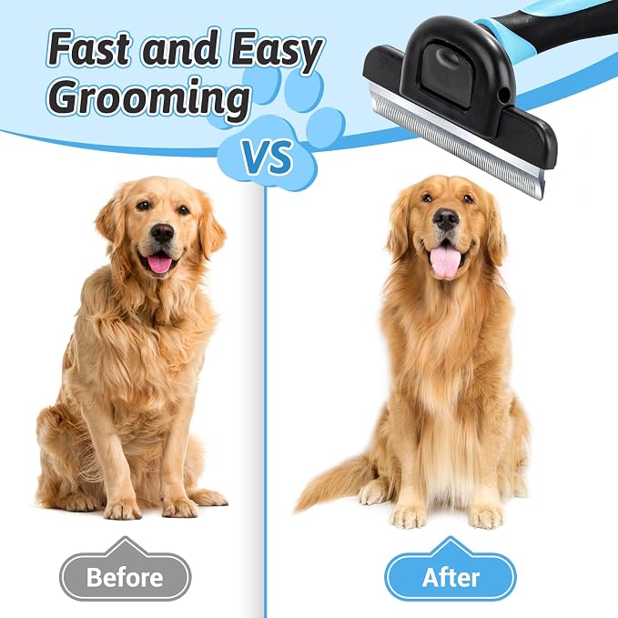 MIU COLOR Long Hair Pet Grooming Brush, Deshedding Tool - Image 4