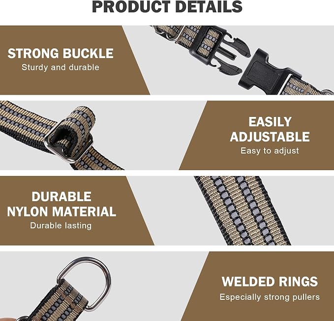Hikiko Martingale Dog Collars Reflective Nylon Dog Collar - Image 3