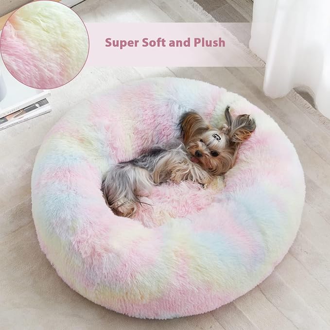 WNPETHOME Donut Dog Beds Large Sized Dog, Anti-Anxiety Caming Large Pet Bed - Image 4