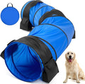 28 in 10 Foot Blue Extra Large Dog Agility Tunnel by Briwooody