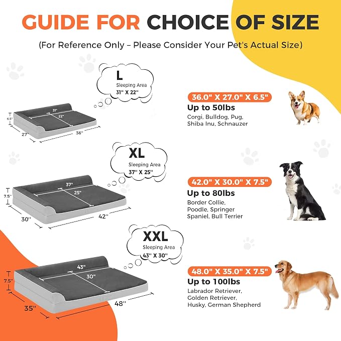 Dog Bed Large Sized Dogs, XXL Orthopedic Dog Bed - Image 4