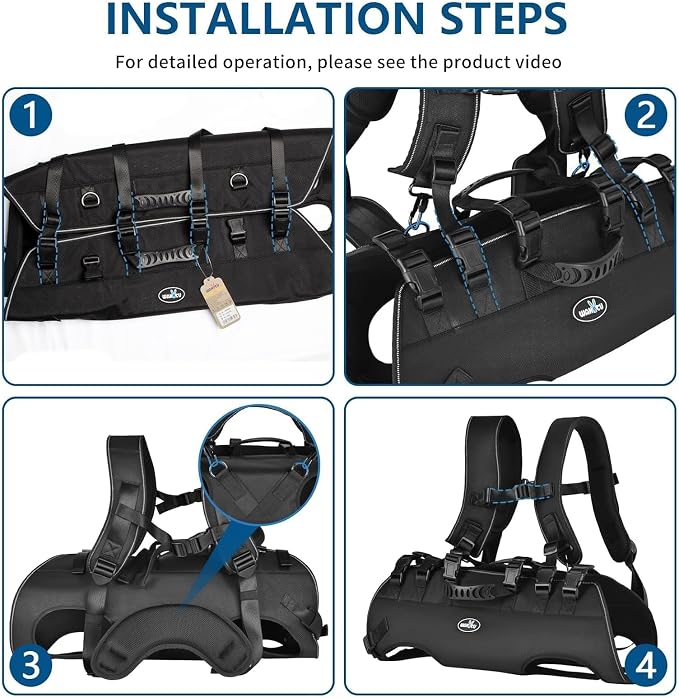 Dog Lift Harness Sling Carrier for Dogs Hind Leg Stair Support Old, Joint - Image 6