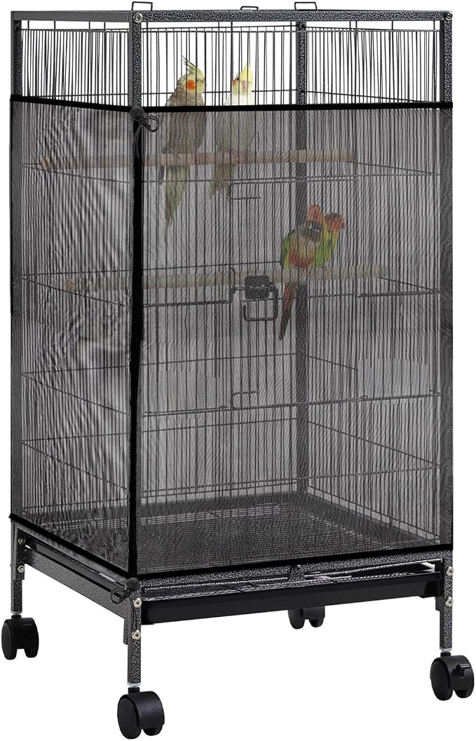 Large Bird Cage Seed Catcher 31 x 118 inches Adjustable Soft Airy Skirt Guard by Unknown