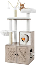 Feandrea Cat Tree with Litter Box Enclosure, 59-Inch Modern Cat Tower, 2-in-1 by FeandreabySONGMICSHOME