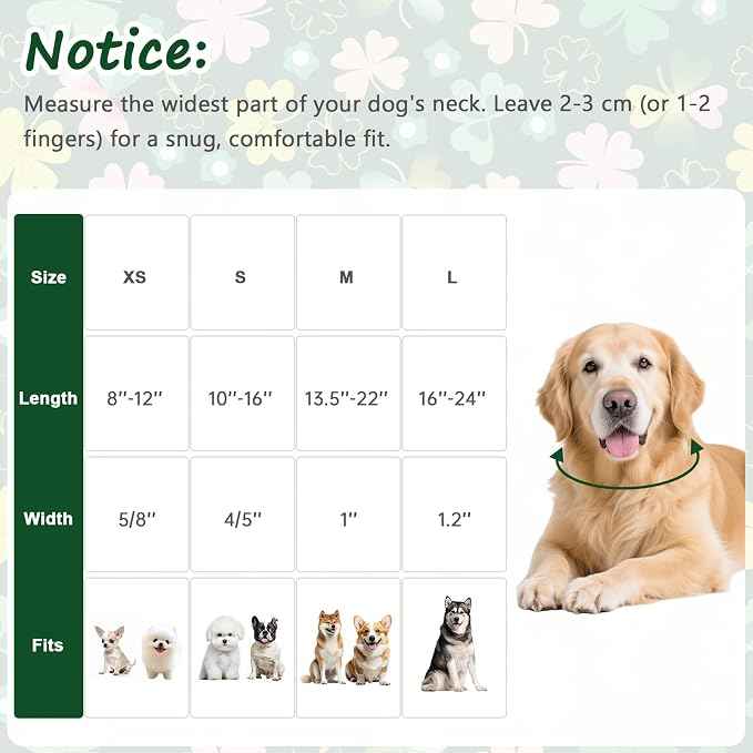 St. Patrick's Day Dog Collar, Adjustable Spring Cotton Collars Gifts