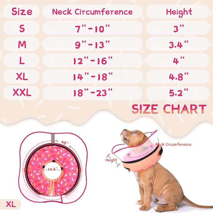 Supet Raised Inflatable Dog Cone Collar to Stop Licking, Soft Dog Cone - Image 6
