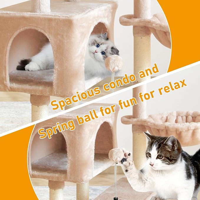 KIYUMI Cat Tree Cat Tower Condo - Image 5