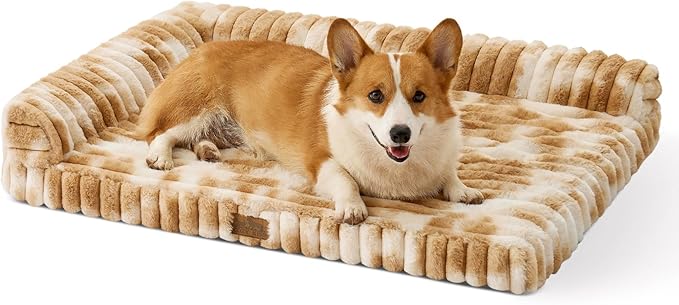 Cute Dog Bed, Faux Rabbit Fur Orthopedic Foam Dog Bed by COZYKISS