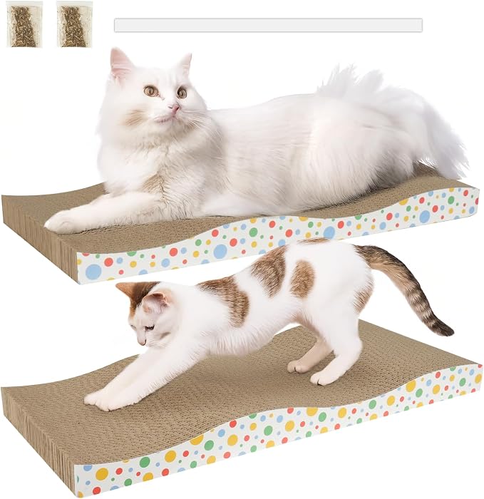 Cat Scratching Board, Large Wide Corrugate Cat Scratcher by ANGETRA