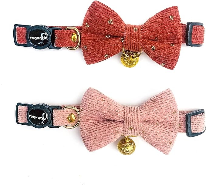 Safety Quick Release Cat Collars, Soft Kitten Collars by Cognatio