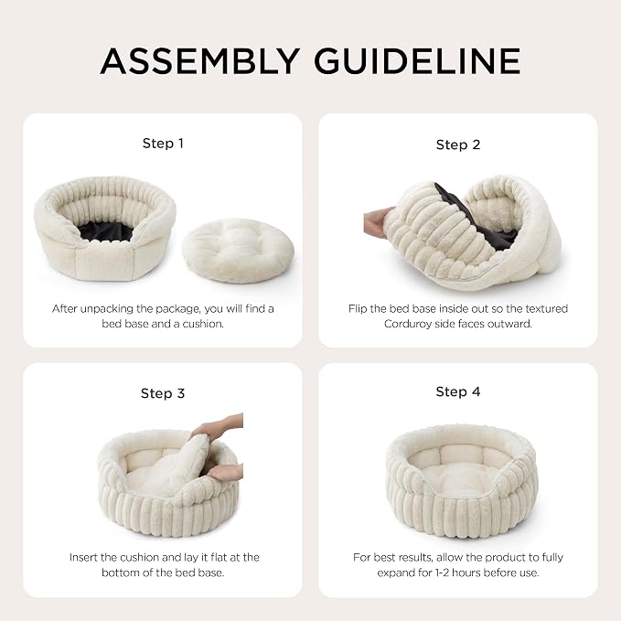 Bedsure ComfyFleece™ Small Cat Bed, Washable Round Cute Pet Beds - Image 5
