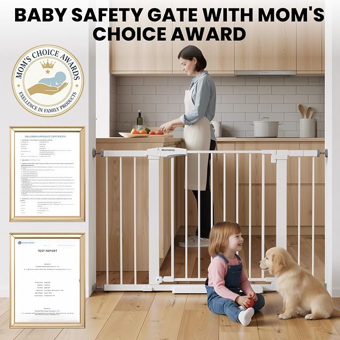 29.7-46" Extra Wide Baby Gate for Stairs, Pressure Mounted Dog Gate Indoor for - Image 2