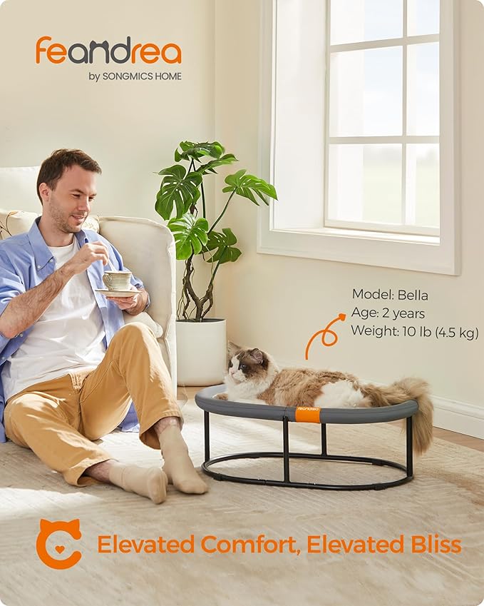 Feandrea Pet Bed, Cat Hammock, Elevated Cat Bed - Image 2