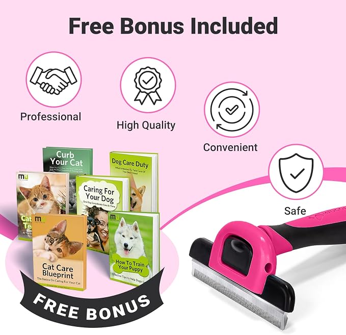 MIU COLOR Pet Grooming Brush, Deshedding Tool - Image 6