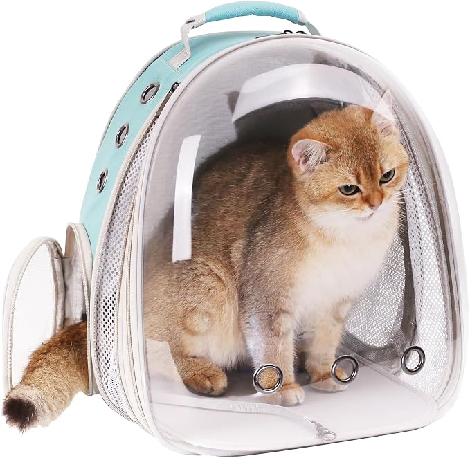 Front Expandable Cat Backpack Carrier, Fit up to 20 lbs, Space Capsule Bubble - Image 5
