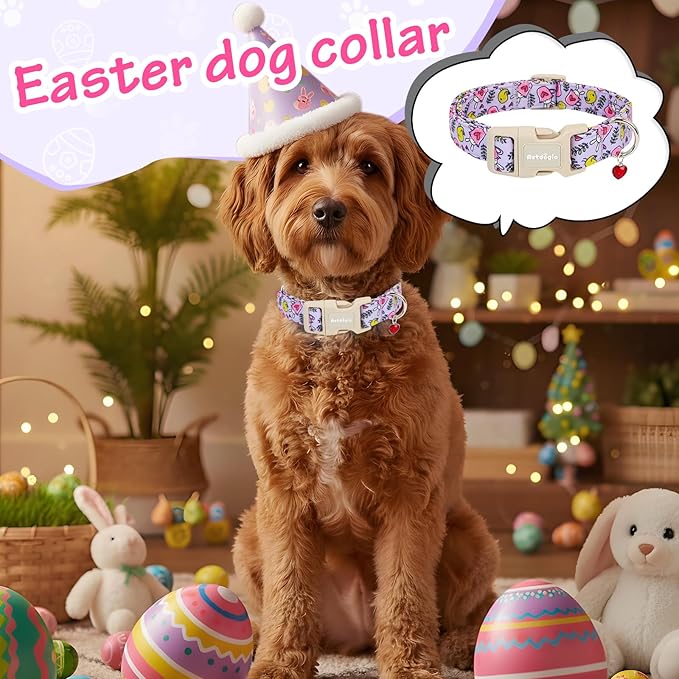 Easter Dog Collar for Small Dogs, Easter & Spring Theme Small Dog Collar - Image 3