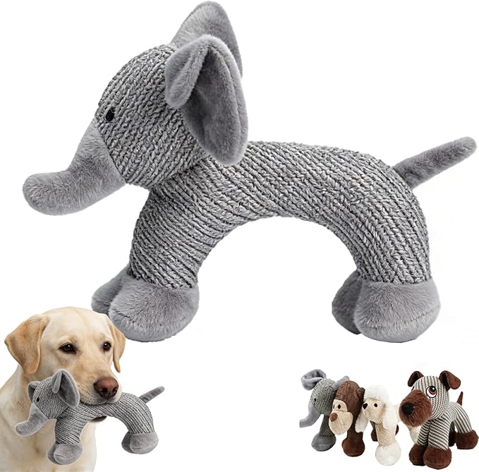 Linen Safari Companions, Squeaky Dog Chew Animals, by Unknown
