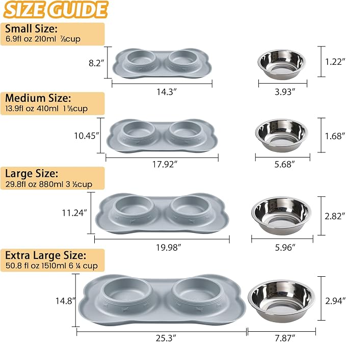 Hubulk Pet Dog Bowls 2 Stainless Steel - Image 4