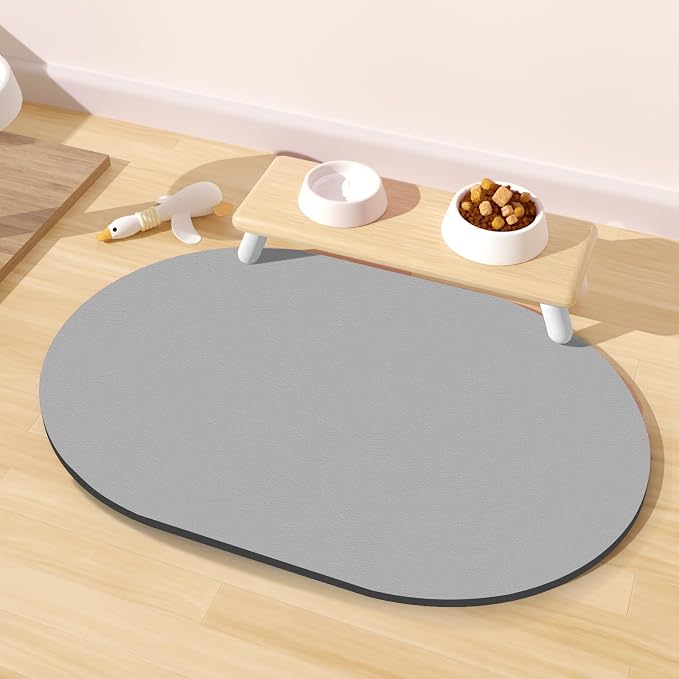 Dog Food Mat 20''x12'', Small Pet Feeding Mat, Non-Slip Rubber Pet Food Mat by METEOROCK
