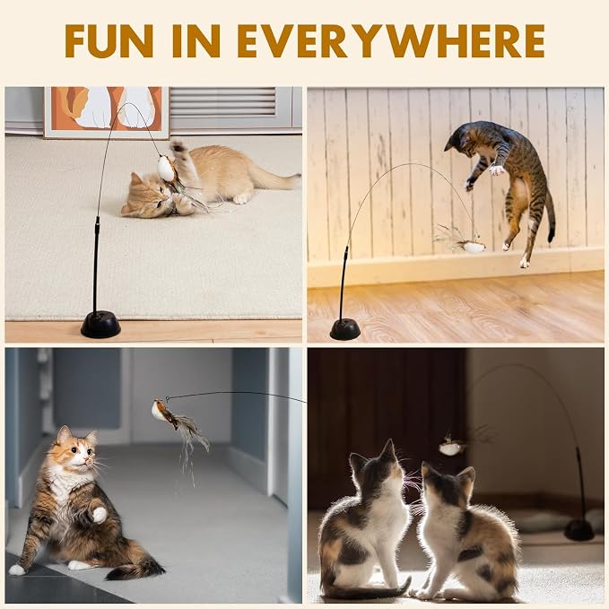 Cat Wand Toys, Interactive Bird Simulation Cat Toy - Image 4