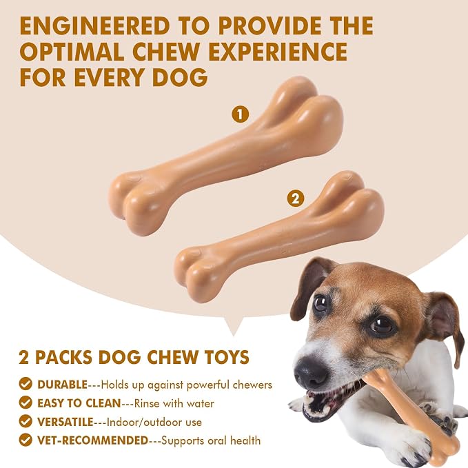 2 Pack Durable Dog Chew Toys for Aggressive Chewers-Puppy Teething Toys - Image 5