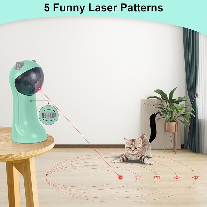 TBTeek Cat Toy, Motion-Activated, Rechargeable, 5 Fun Patterns, Random Rotating - Image 4