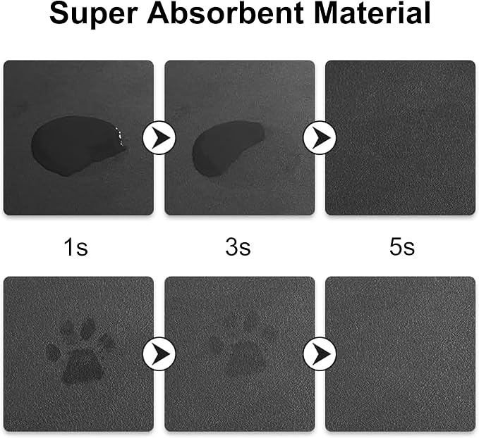 YCT Pet Cat Dog Food Mat, Non-Slip Super Absorbent, 18.1 x 11.8 inches - Image 6