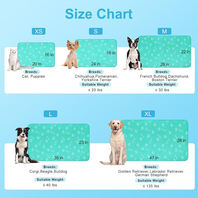 BEAUTYZOO Upgraded Dog Self Cooling Mat Ice Silk Chill Pads - Image 8