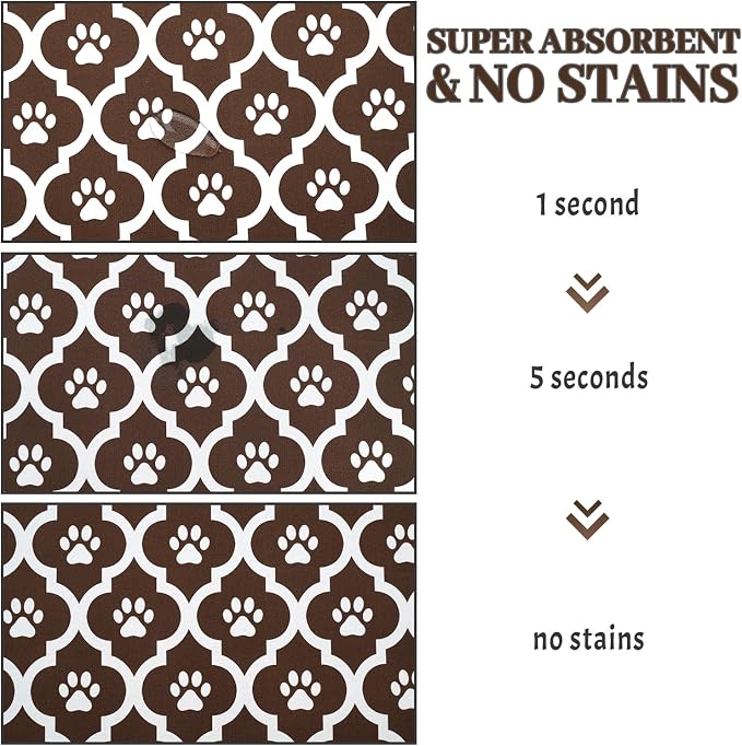 Dog Food Mat 17X30 Inch Pet Feeding Absorbent Mats - Image 3