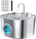 Cat Water Fountain with 8 Filters + 5 Sponges, Small Pet Waterer Dispenser by HOOISE