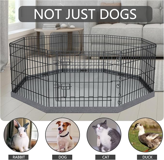PETIME Foldable Metal Dog Exercise Pen/Pet Puppy Playpen Kennels Yard Fence - Image 7