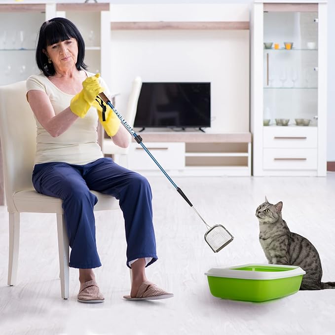 Sand Dipper Metal Cat Litter Scoop – Long Handle Cat Poop Scooper - Image 7