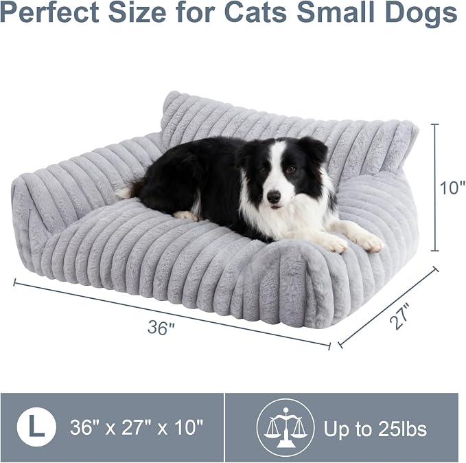 Cute Dog Cat Couch for Medium Large Dogs, Fluffy Pet Sofa Dog Couch Bed - Image 5