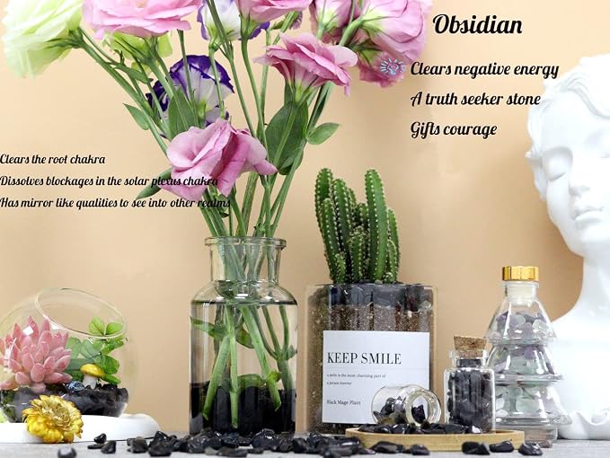 Obsidian Healing Crystal Chips Bulk Gemstones Sets Tumbled Crushed Stones - Image 2