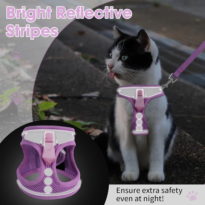 Cat Harness and Leash Set for Walking Escape Proof, Soft Adjustable Kitten - Image 7