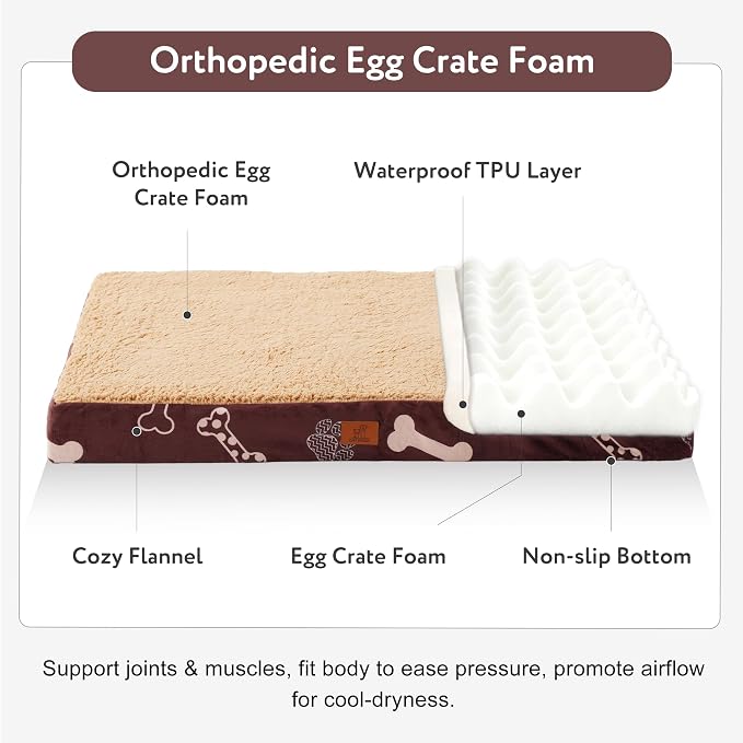 Waterproof Orthopedic Dog Bed for Large Medium Sized Dogs 35x22 Inch - Image 2