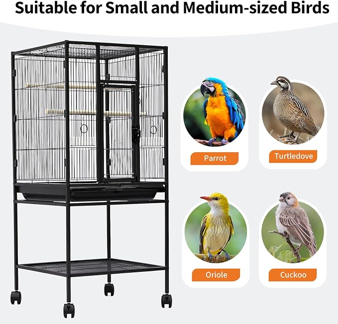 Large Bird Cage, 40.5" H Big Bird Cage - Image 5