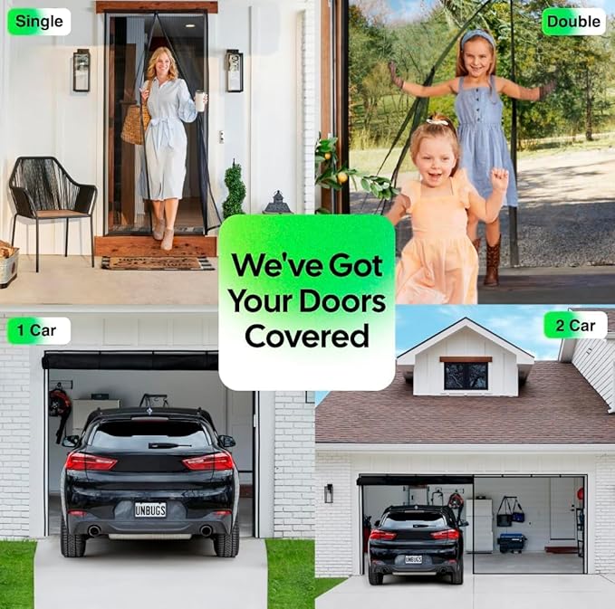 UnBugs Garage Screen Doors for 1 Car Garage - Image 4