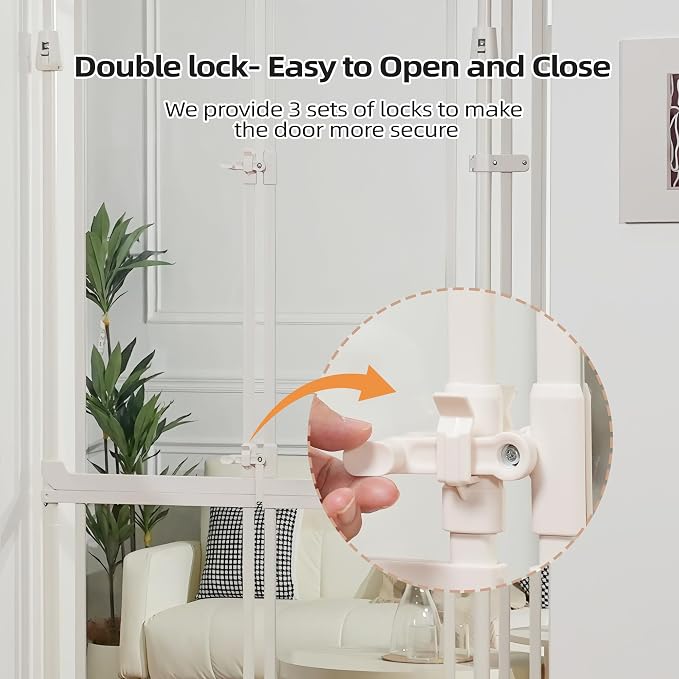 74.80-98.43'' Extra Tall Cat Gate, Adjustable 33.86” and 35.80" Wide, - Image 9