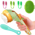 6pcs Dog Bath Brush & Finger Toothbrush Set by BHGOCA