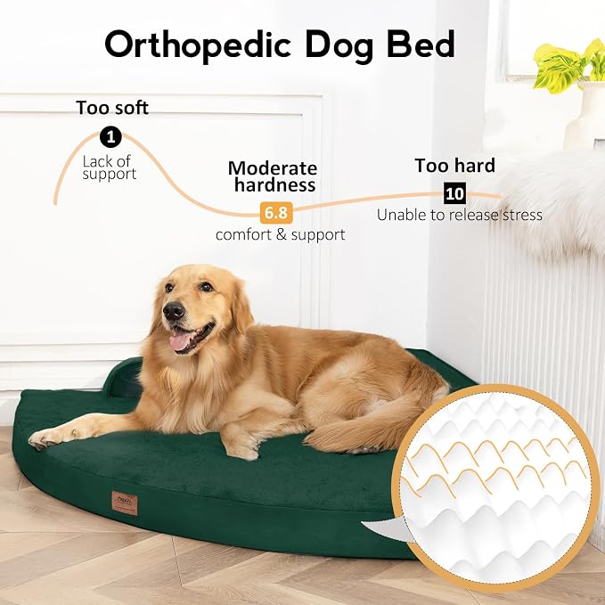Large Orthopedic Dog Bed with Sides XXXL Dog Beds with Removable Washable Cover - Image 2